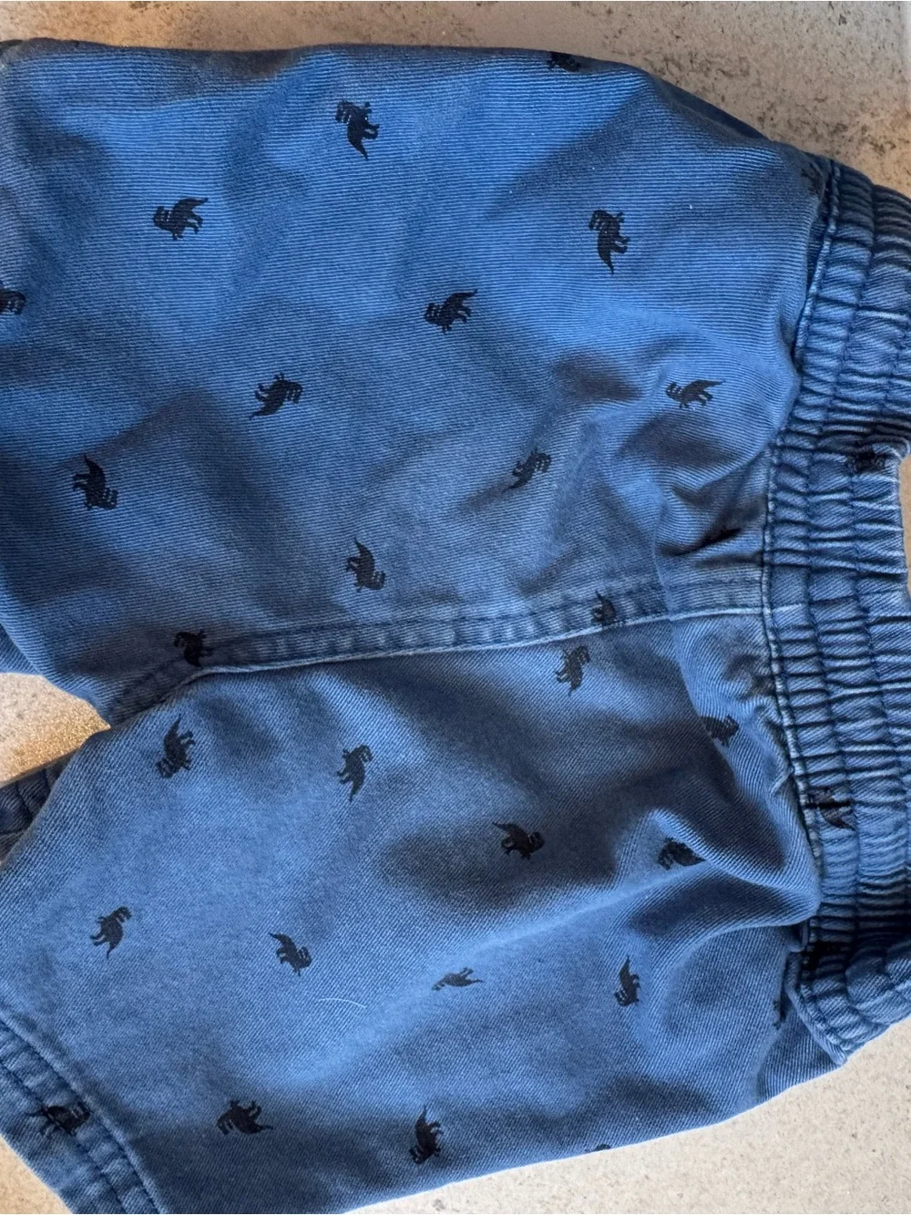 Old Navy Blue Pull-On Shorts with Dino Print